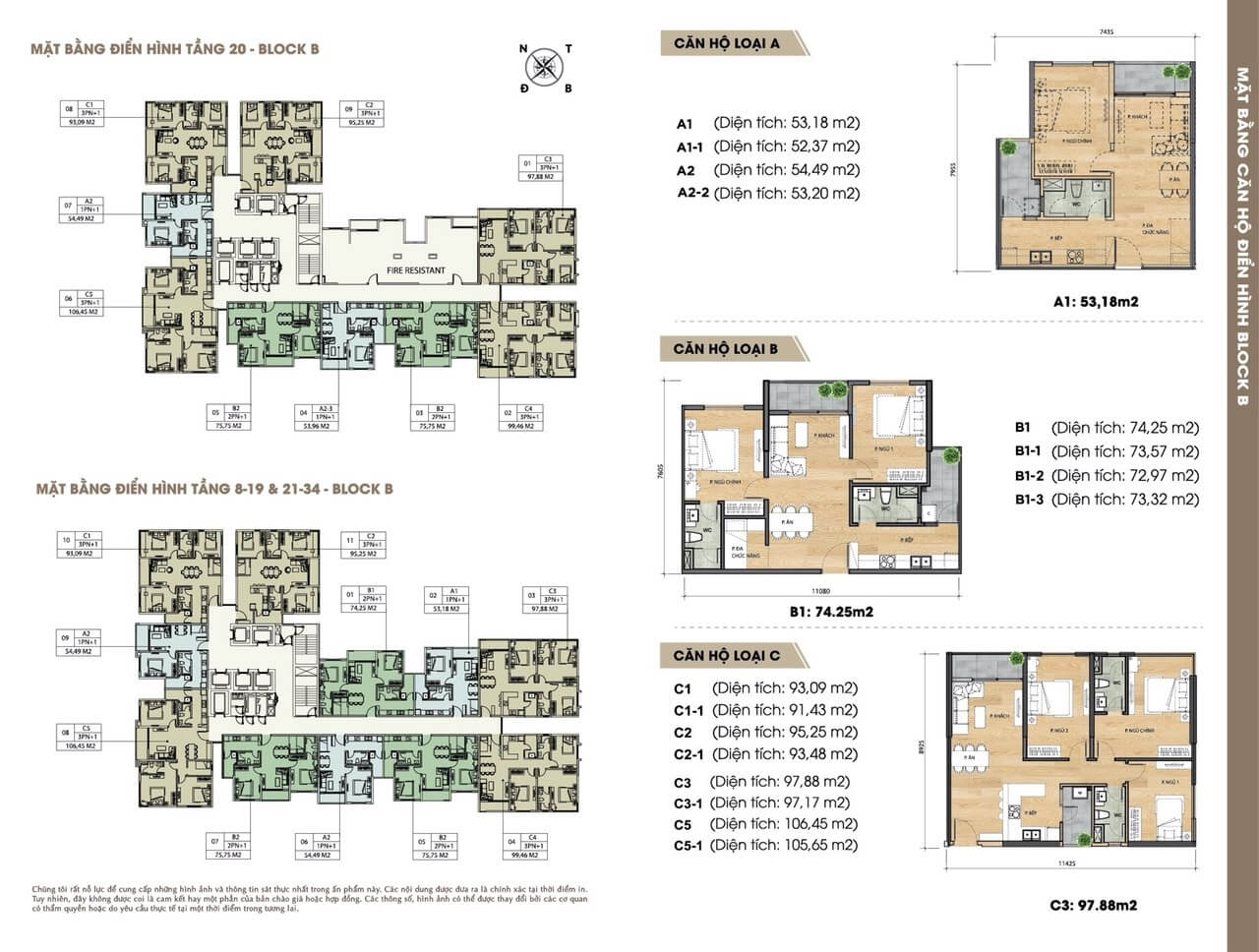 Mặt bằng tòa c the zen residence