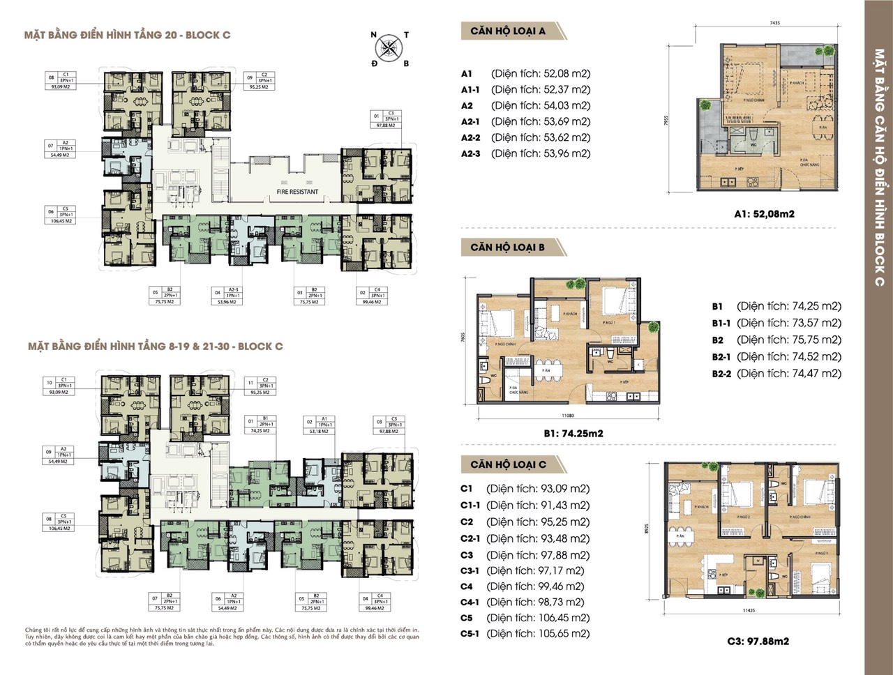 mặt bằng tòa b the zen residence