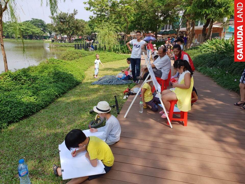 vẽ tranh tại leparc gamuda