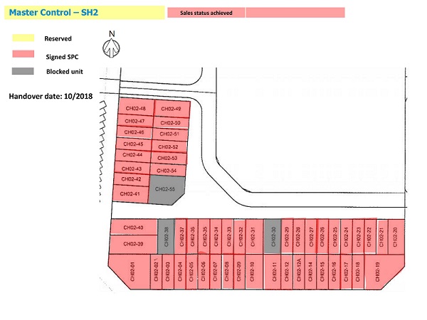 Bảng check căn SH55 ( SH02 Gamuda )- 55 căn