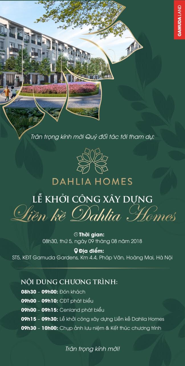 dự án liền kề Dahlia Homes