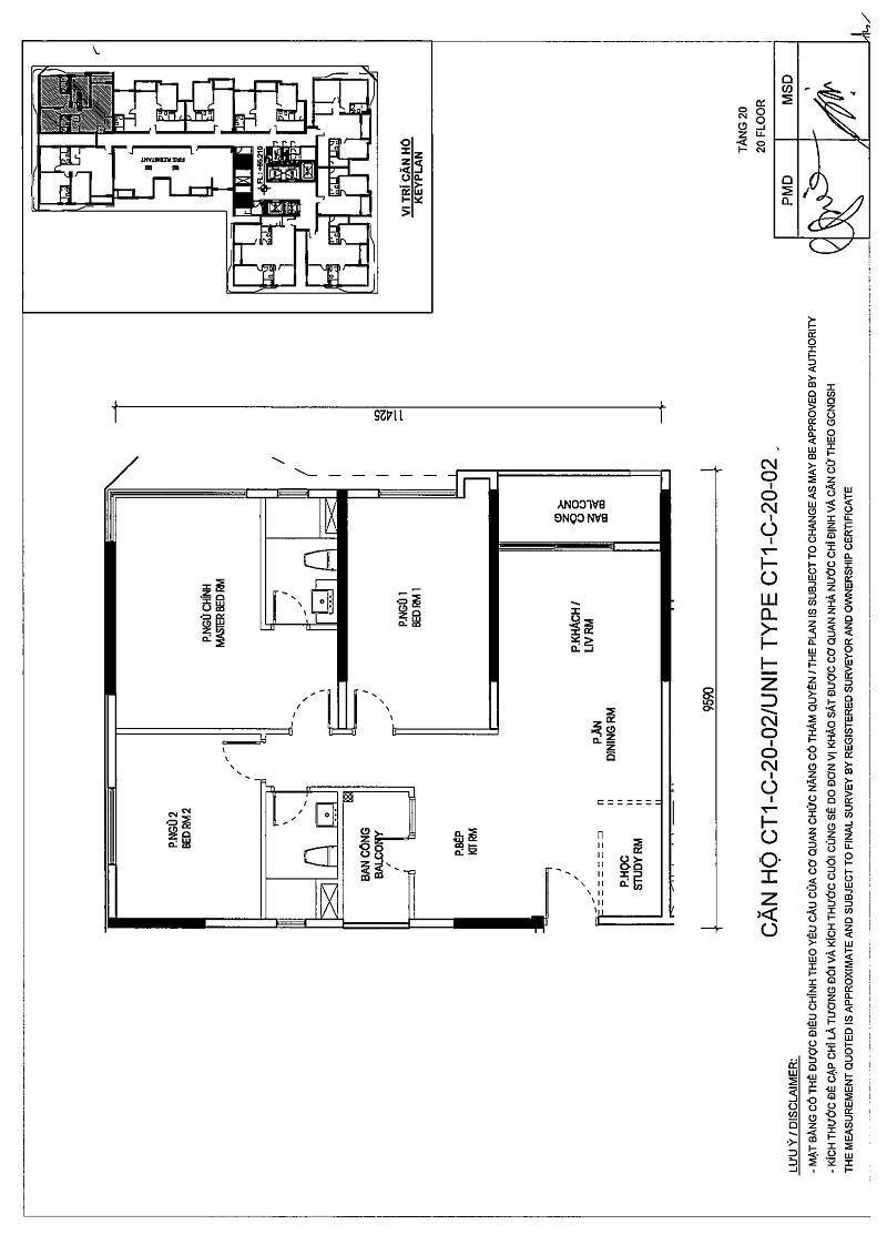 Thiết kế căn 02 tầng 20 Tòa C