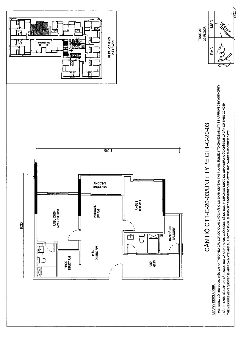 Thiết kế căn 03 tầng 20 tòa C