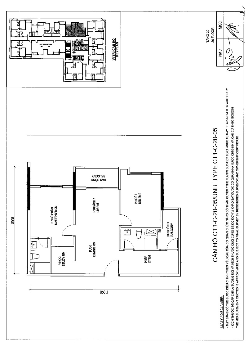 Thiết kế căn 05 Tầng 20 Tòa C