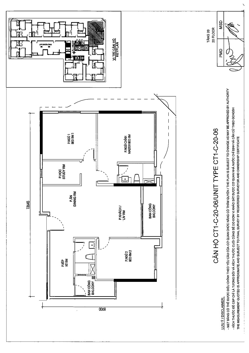 Thiết kế căn 06 tầng 20 tòa C 
