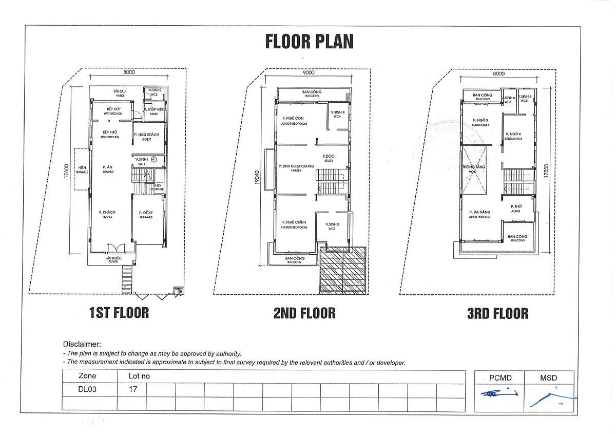 Thiết kế căn 17 biệt thự đơn lập