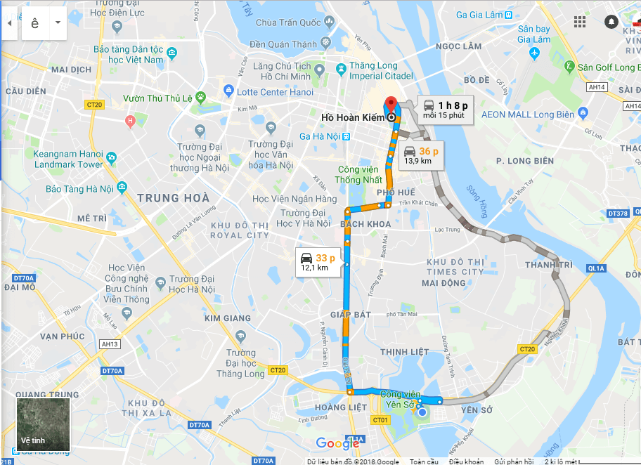Gamuda City Hoàng Mai cách Hồ Gươm 