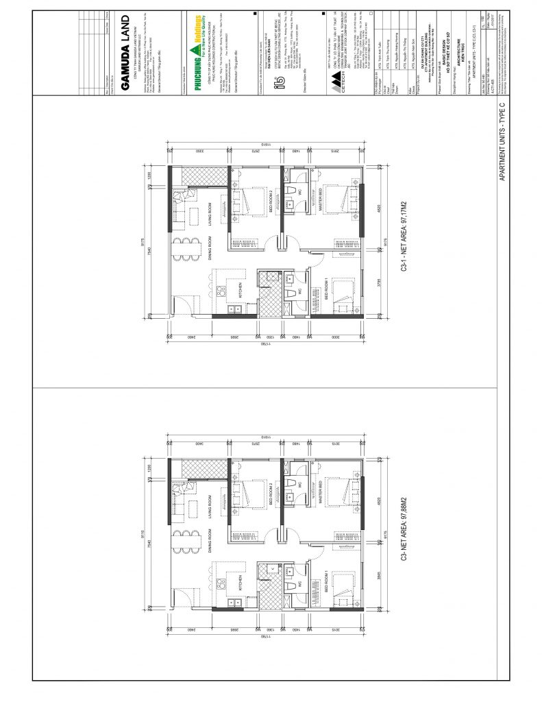 Bản vẽ cad căn hộ C3