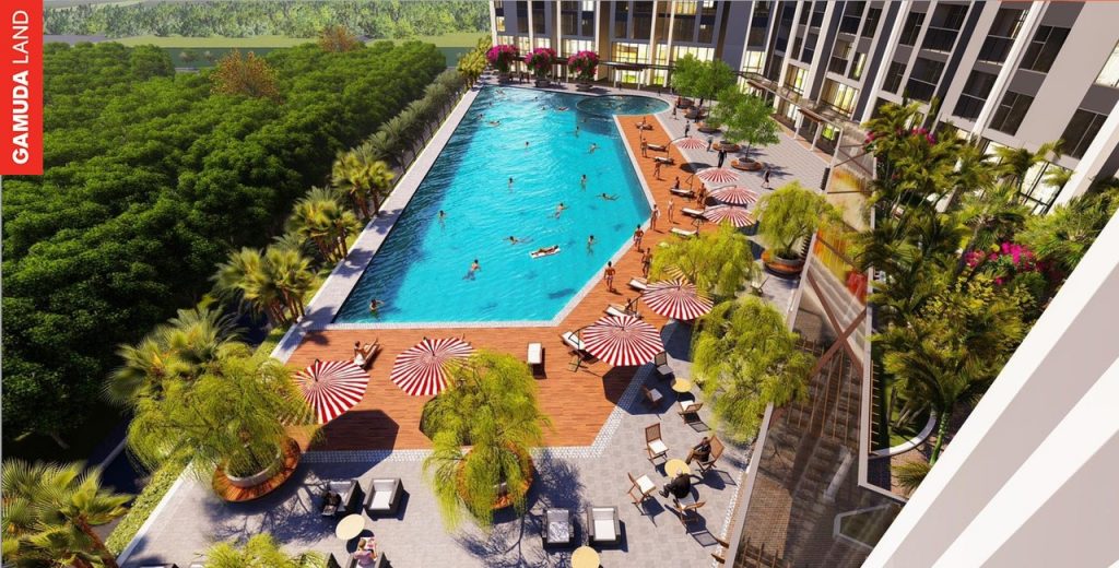 bể bơi dự án Central Residence gamuda
