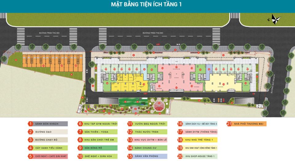 Tiện ích  tầng 1 Căn hộ chung cư Green Park Phương Đông, Hoàng Mai