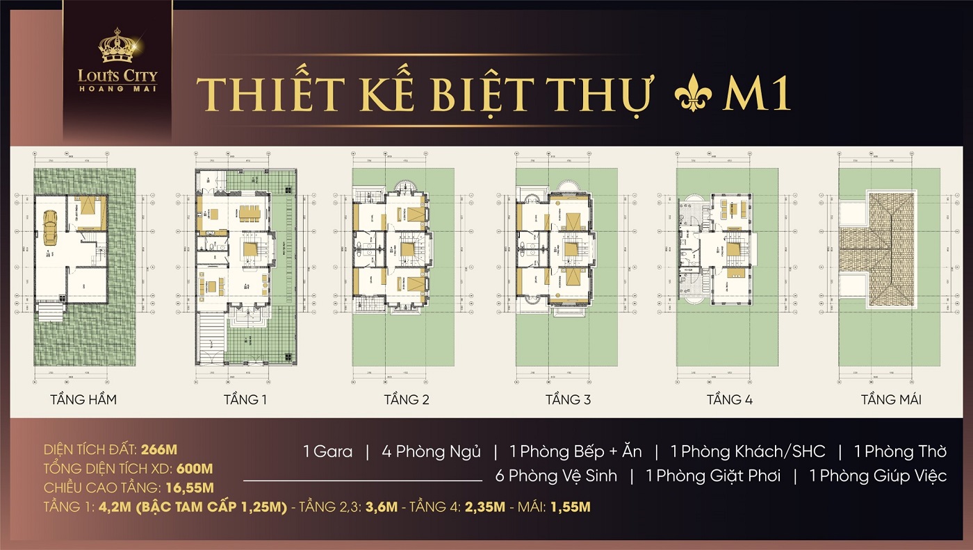 Thiết kế biệt thự LOUIS CITY HOÀNG MAI