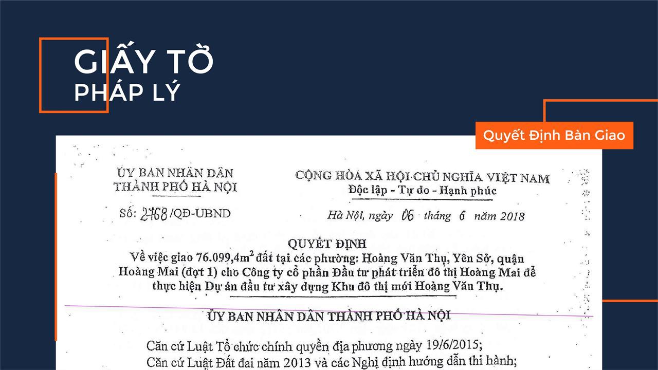 pháp lý dự án louis hoàng mai