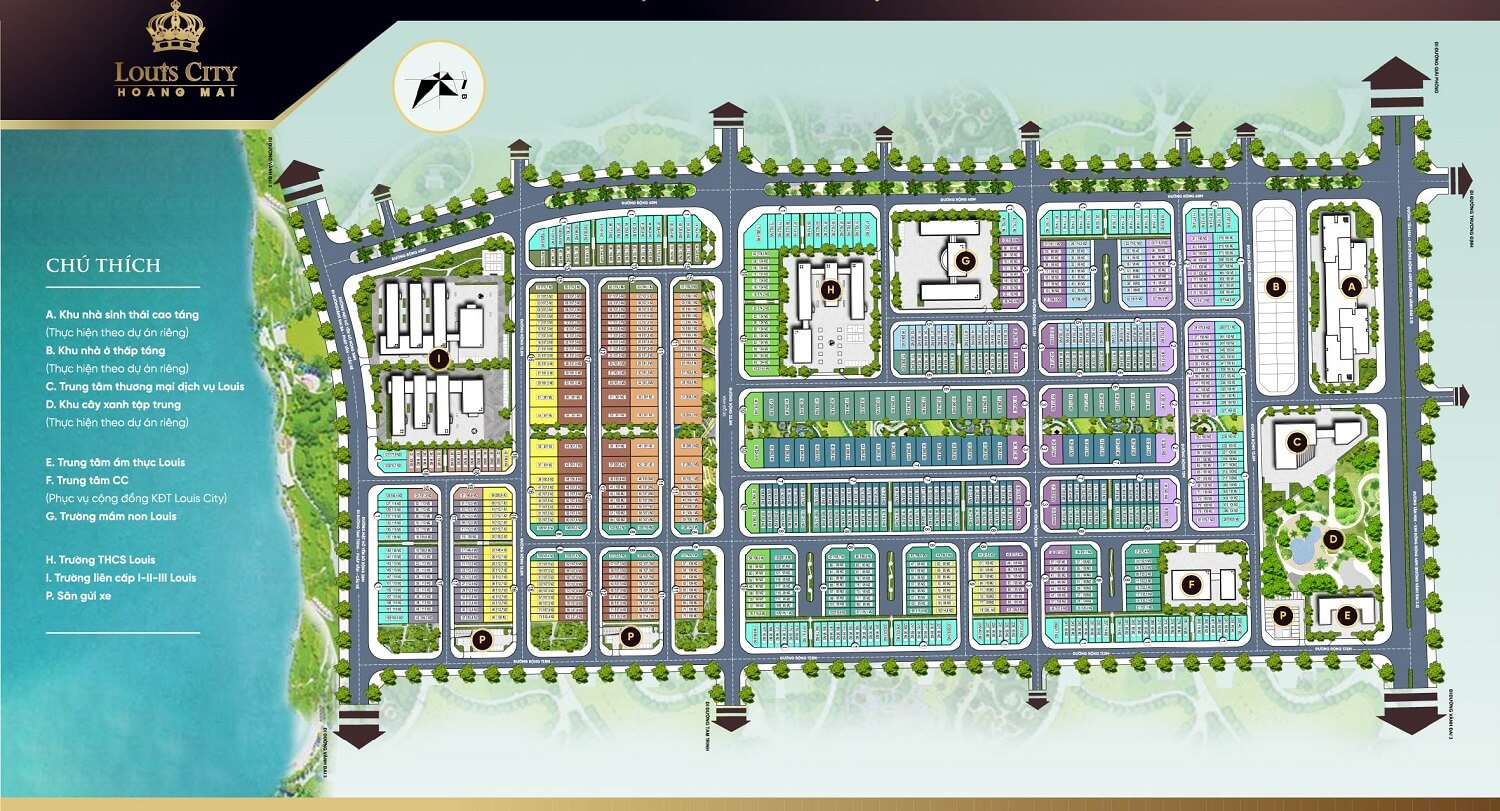 sơ đồ căn liền kề louis city hoàng mai