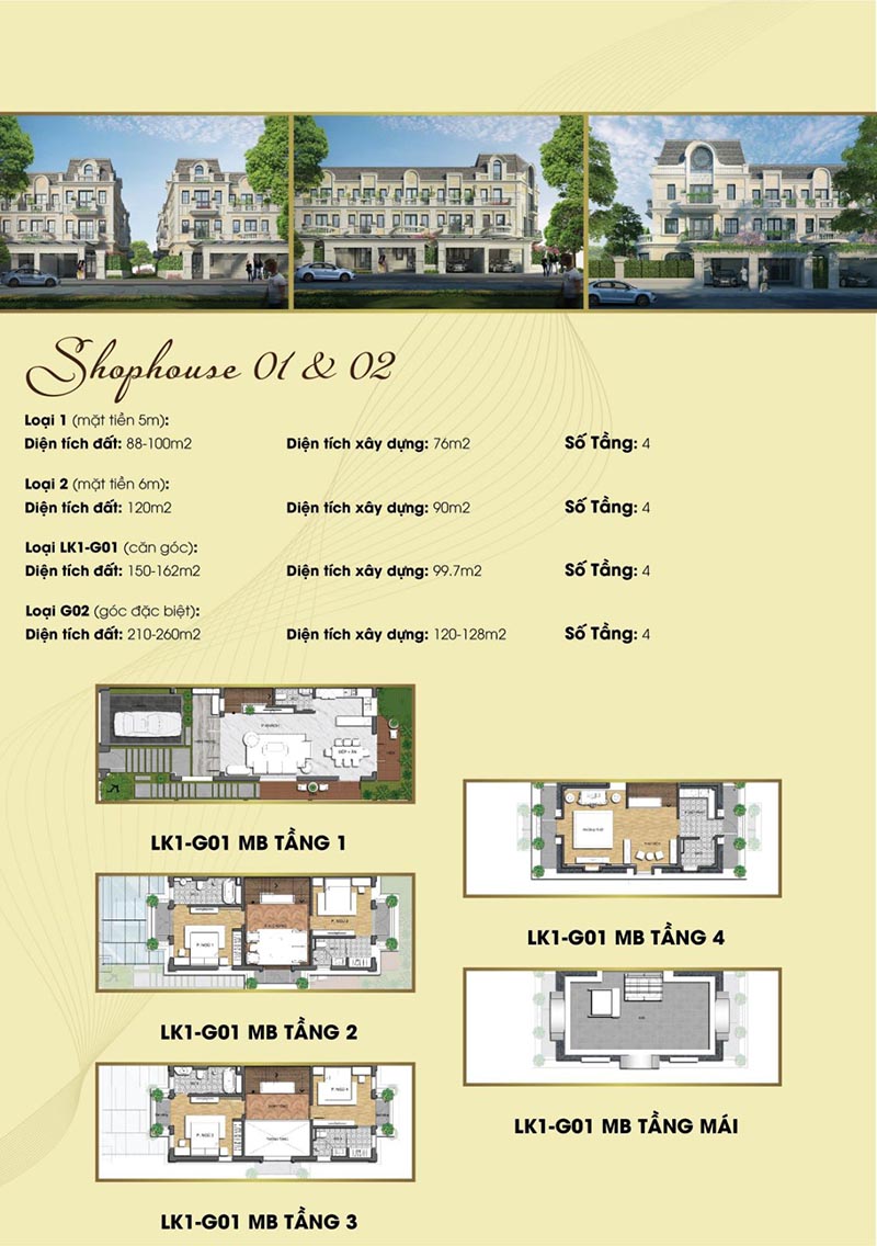 thiết kế Mặt bằng shophouse thương mại An Lạc Green