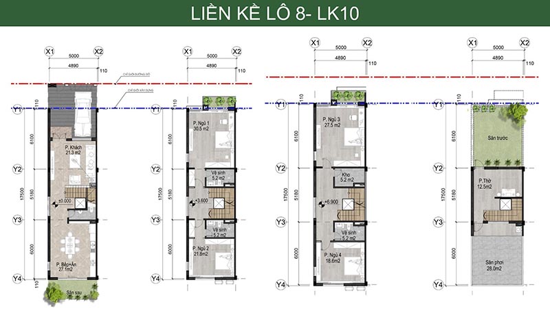thiết kế chi tiết mẫu liền kề bản đồ liên kết vùng Hà Đô Charm Villa