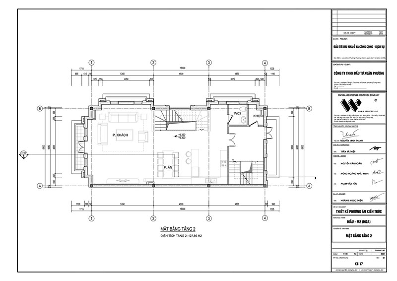 Mặt bằng tầng 2 Shophouse Louis Trần Hữu Dực kéo dài, Từ Liêm