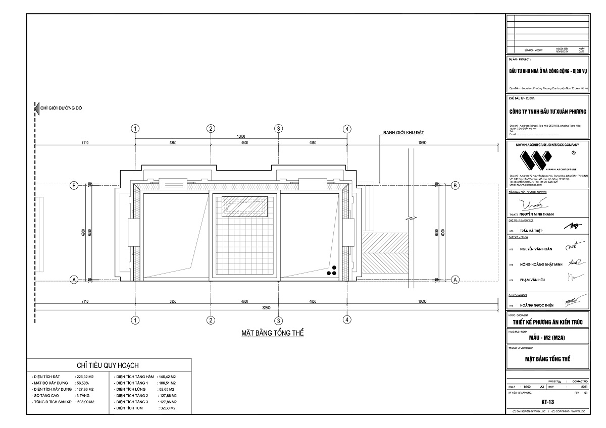 Mặt bằng xây thổng thể Shophouse Louis Từ Liêm