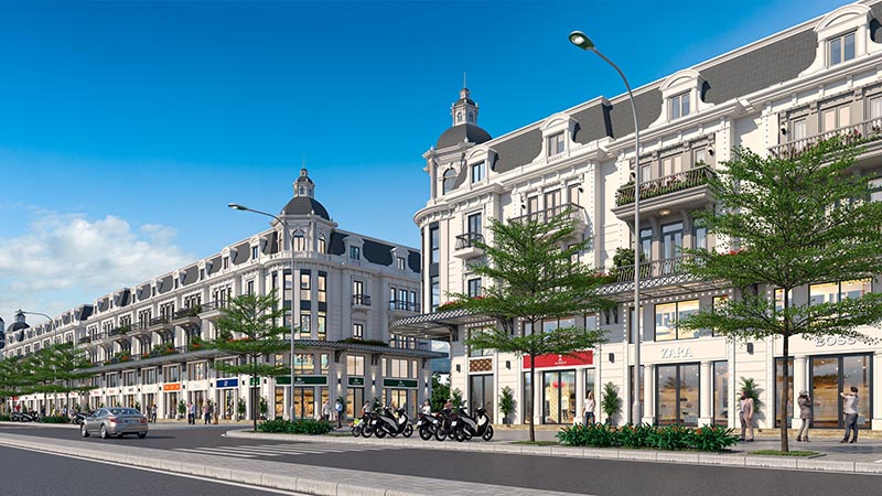 Phối cảnh shophosue Louis Xuân Phương