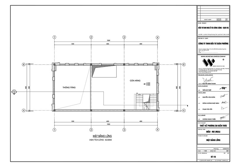 mặt bằng tầng lửng Shophouse Louis Trần Hữu Dực kéo dài, Từ Liêm