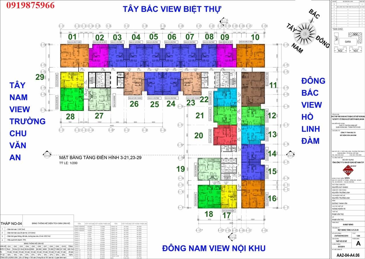 MẶT BẰNG N04 HÀ NỘI MELODY