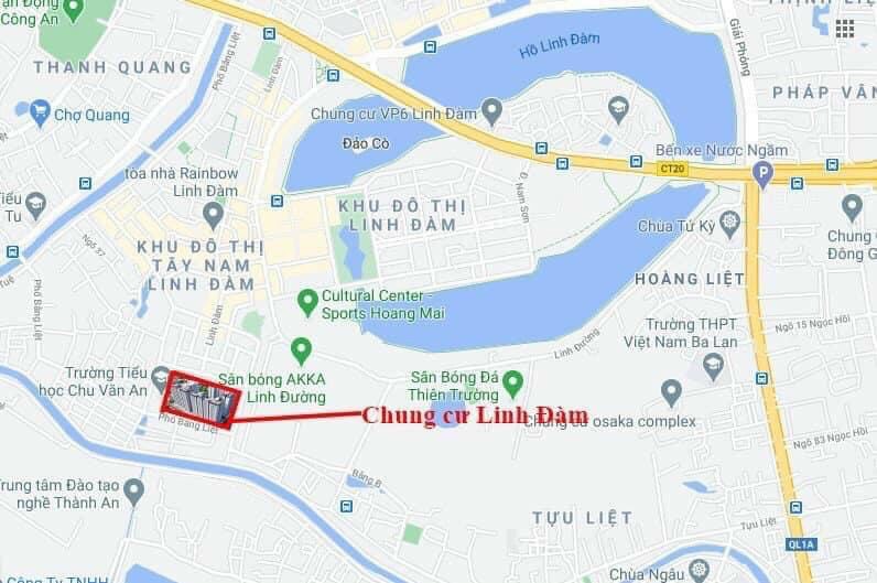Vị trí chung cư Hưng Thịnh Linh Đàm