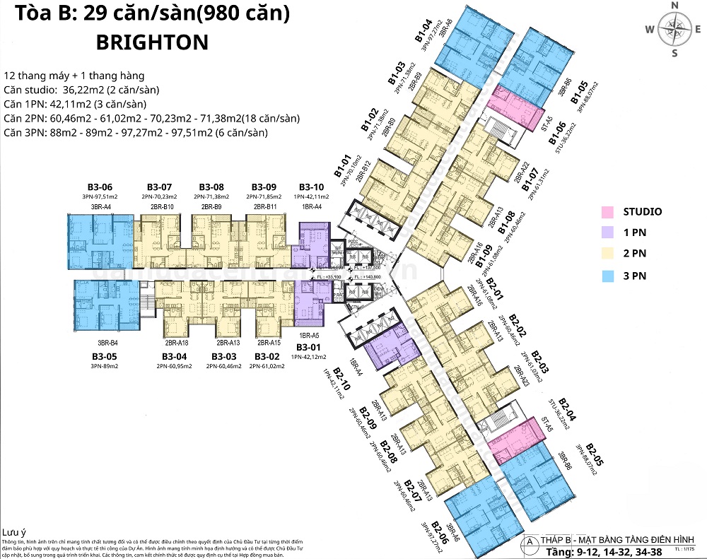 Tháp B Brighton Căn hộ chung cư HH2 Gamuda Central Park mở bán