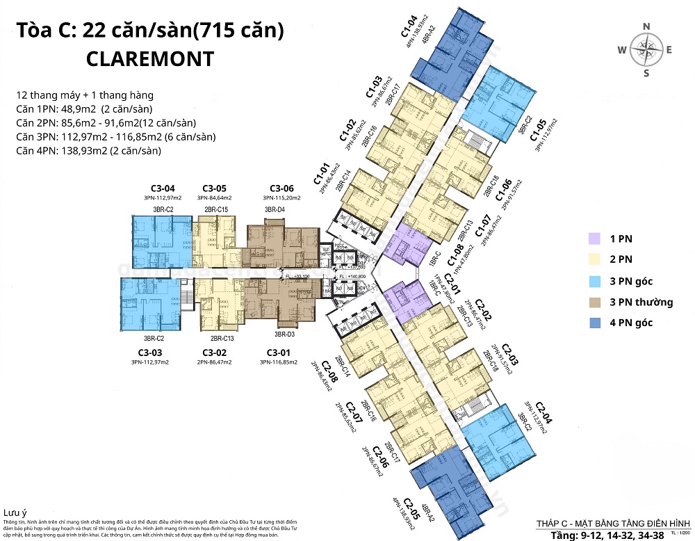 Tháp C Claremont HH2 Gamuda Central Park Mở bán CĐT Gamuda Land