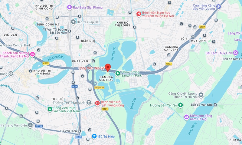 Vị trí Gamuda City Hoàng Mai Hà Nội