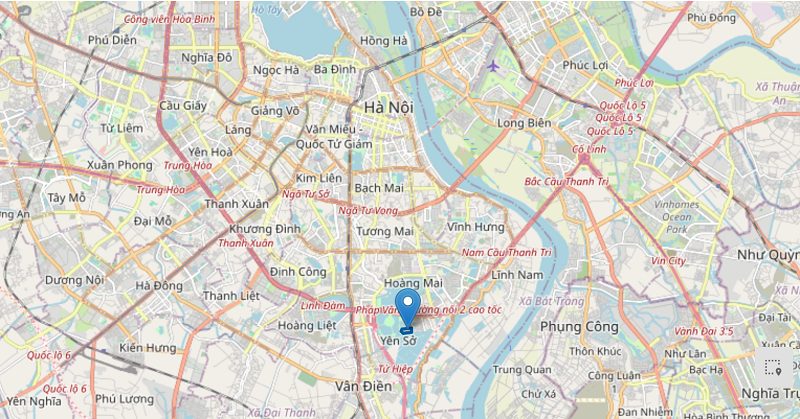 Vị trí căn hộ chung cư Gamuda Central Park Yên Sở