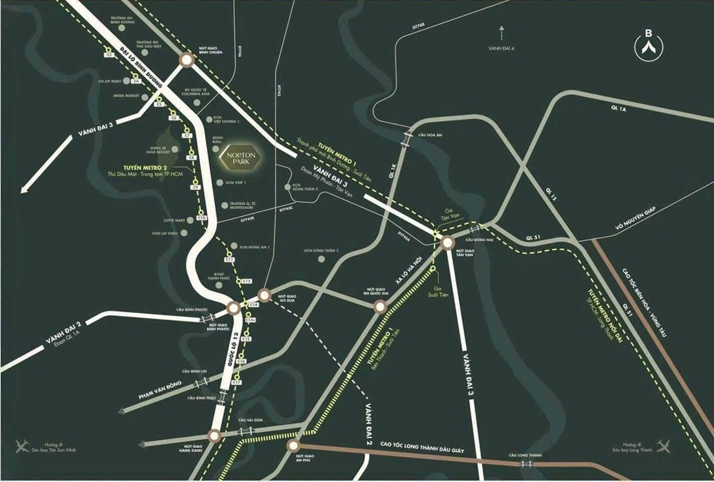 vị trí kết nối Norton Park by Gamuda Land